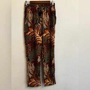 Natalie Martin Women's Ankle Pants in Orange and Green #224